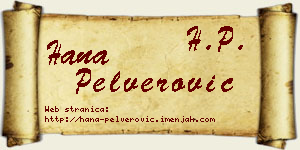 Hana Pelverović vizit kartica